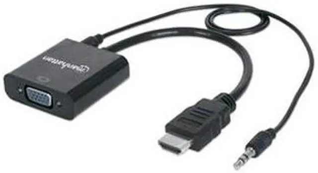 Alt view image 5 of 12 - Manhattan Hdmi Male To Vga Female Converter With Audio And Optional Usb Micro-B Power Port - Retail Bag