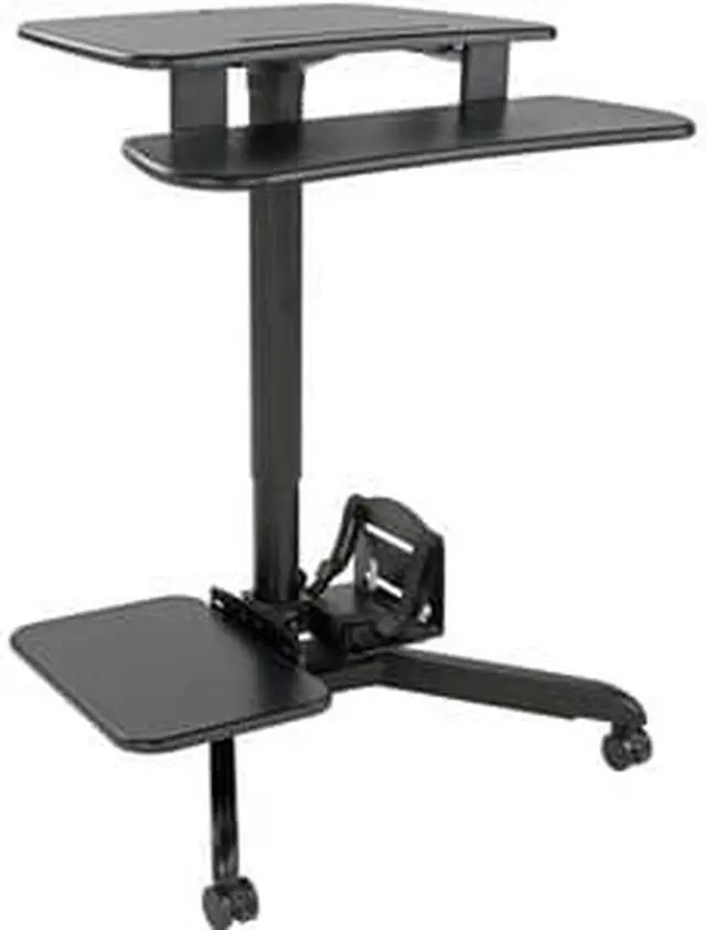 Alt view image 2 of 7 - Tripp Lite Mobile Workstation Height Adjustable Standing Desk Rolling Cart