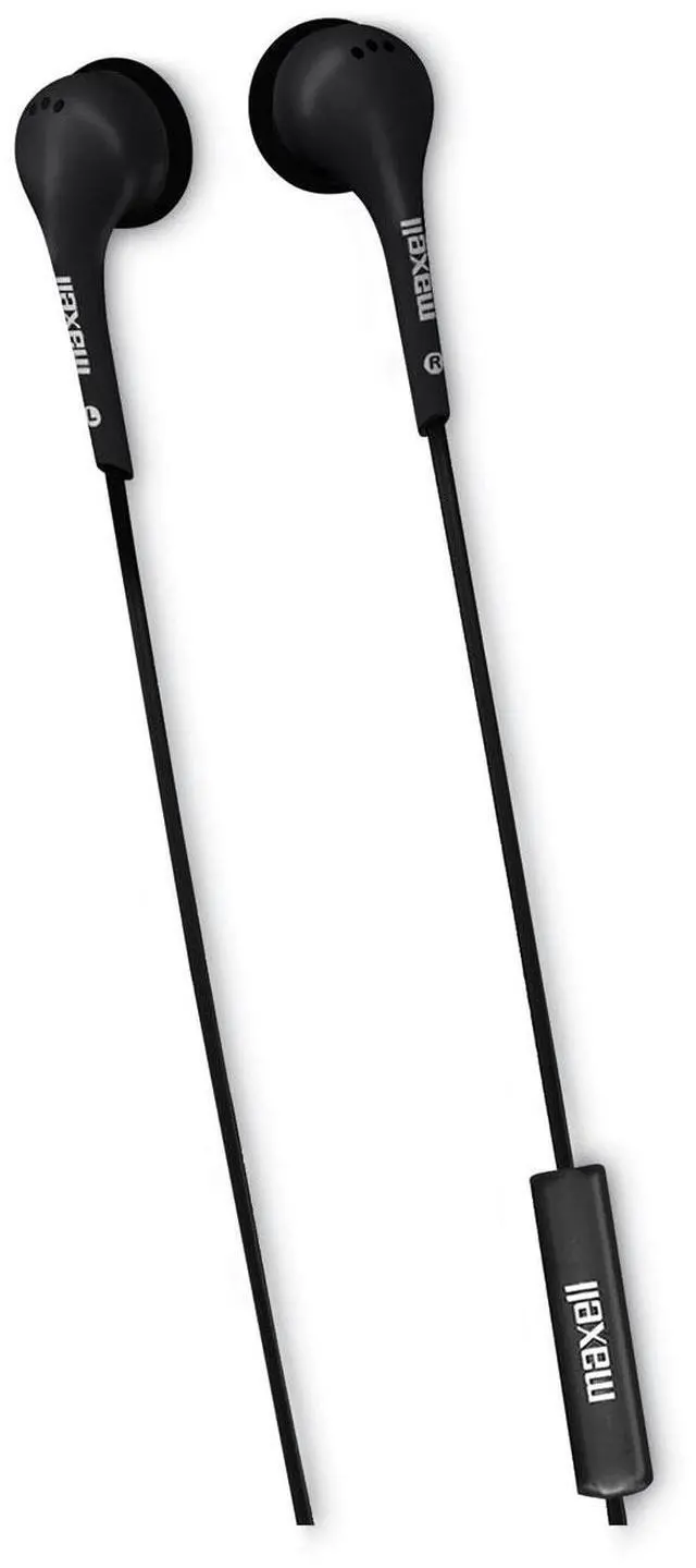 Main image of Maxell EB125M Earbud with In-line Microphone Rubberized Ear Tip 6 Cord (199930)