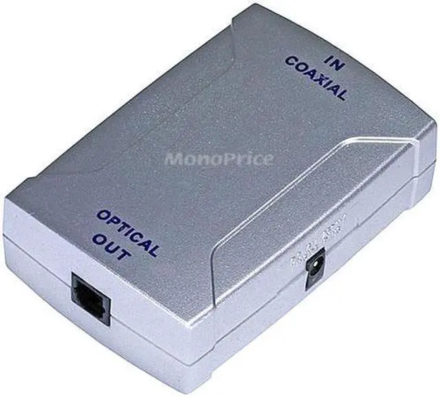 Alt view image 4 of 6 - Monoprice Digital Coaxial (RCA) to S/PDIF (Toslink) Digital Optical Audio Converter