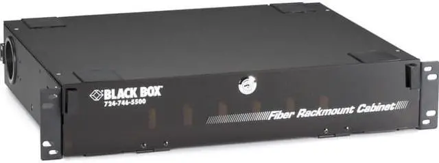 Alt view image 2 of 8 - Black Box Rackmount Fiber Enclosure - 2U, 6-Panel