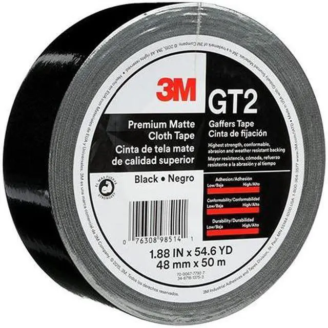 Alt view image 12 of 18 - 3M Matte Cloth Tape 1-9/10"x163-4/5' 11 mil BK GT2 - OEM