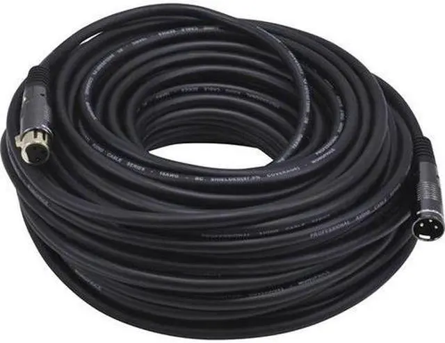 Alt view image 9 of 11 - monoprice premier series xlr male to xlr female  150ft  black  gold plated | 16awg copper wire conductors microphone & interconnect