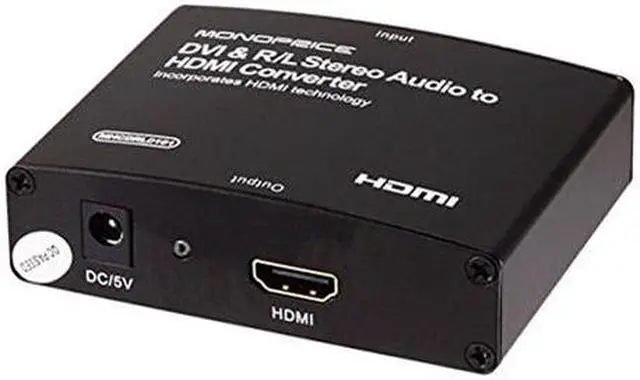 Alt view image 5 of 7 - Monoprice DVI and R/L Stereo Audio to HDMI Converter
