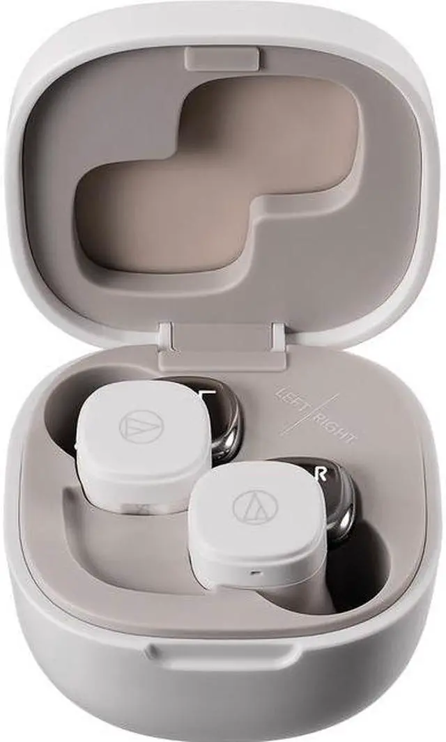 Main image of Audio-Technica White ATH-SQ1TWWH True Wireless Earbuds