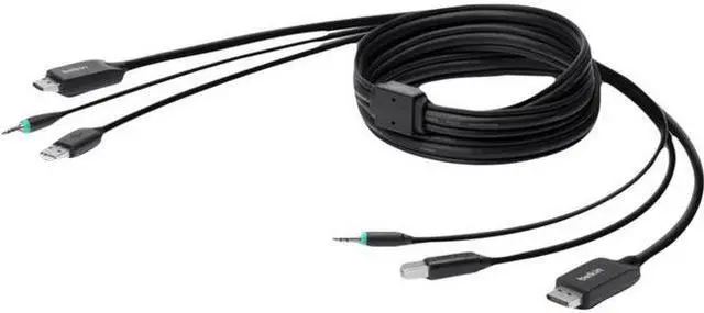 Main image of Belkin 10ft Secure DisplayPort + USB A/B +Audio KVM Combo Cable F1D9019B10T