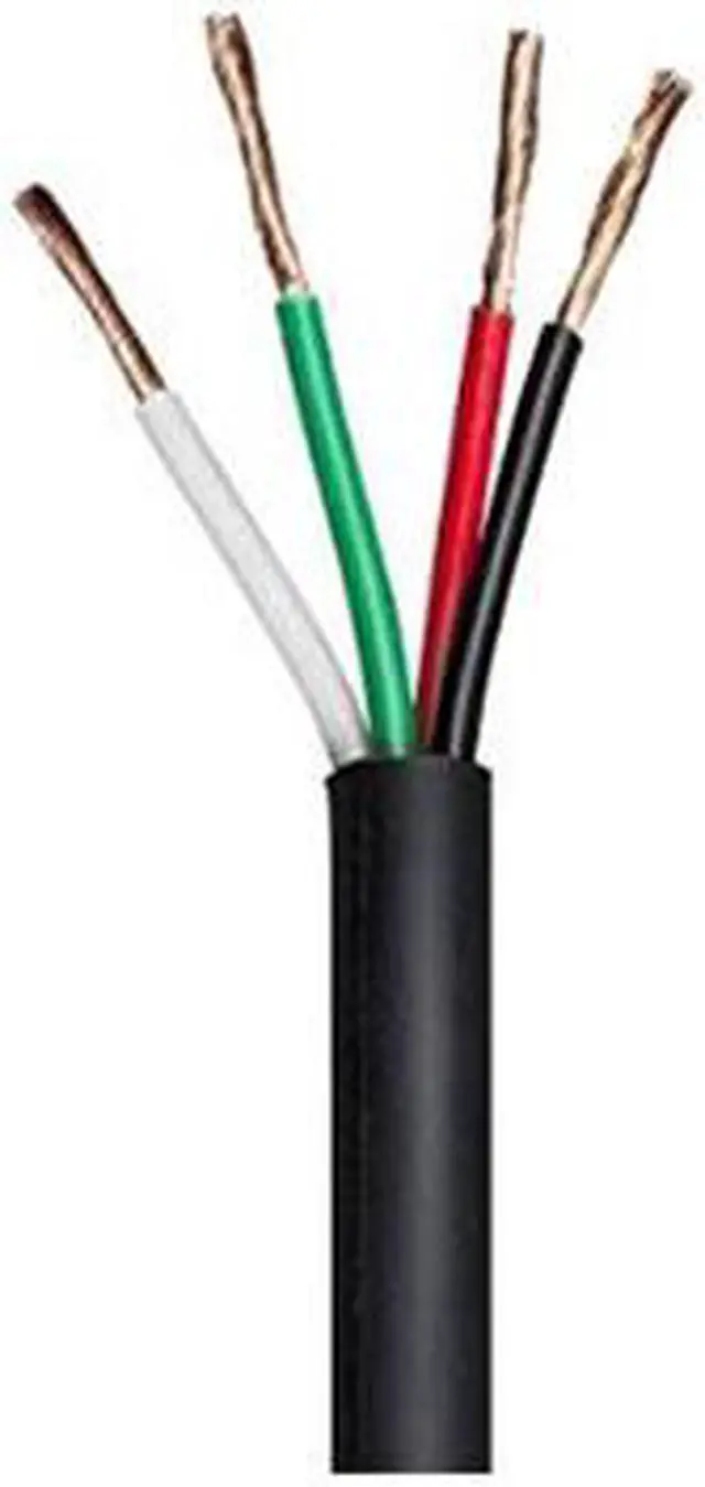 Alt view image 6 of 9 - Monoprice Speaker Wire, CMP Rated, 4-Conductor, 18AWG, 1000ft, Black