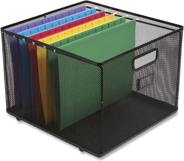 Alt view image 2 of 4 - Tru Red Wire Mesh File Organizer, Letter Size, 13.98" Long, Black (TUD24402487)