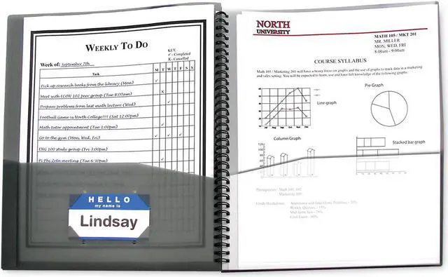 Alt view image 6 of 9 - C-Line Eight-Pocket Portfolio Polypropylene 8 1/2 x 11 Smoke 33081