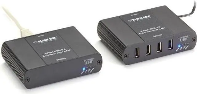 Alt view image 2 of 4 - Black Box EMD100USB Emerald KVM-over-IP Switchable Extender - LAN, 4-Port, 100m