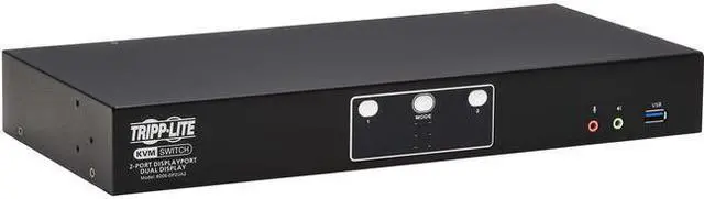 Alt view image 8 of 11 - Tripp Lite B006-DP2UA2 DisplayPort Dual-Display KVM Switch - 2 Computer(s) - 1 Local User(s) - 4096 x 2160 - 50 Hz, 60 Hz - 1 x Network (RJ-45) - 6 x USB - Desktop, Rack-mountable - 6 x DisplayPort