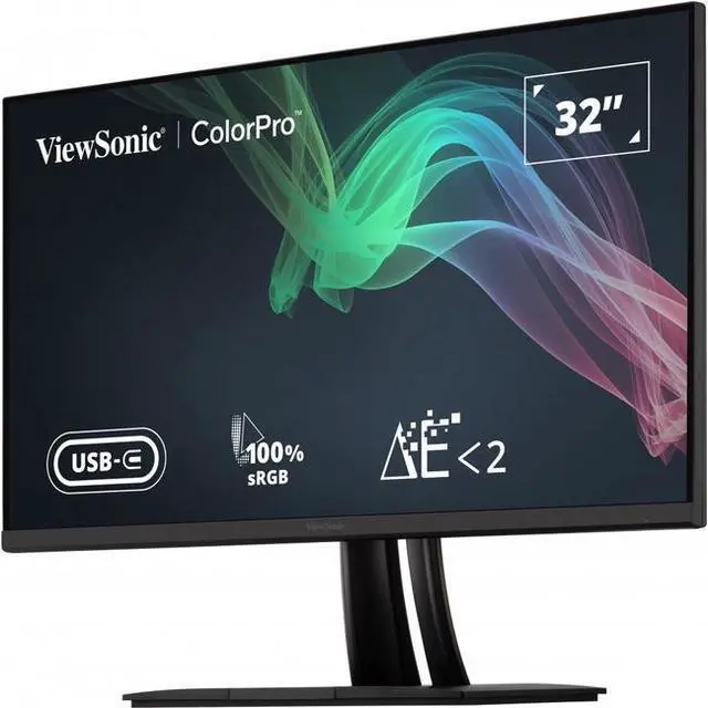 Alt view image 10 of 20 - ViewSonic VP3256-4K 32 Inch Premium IPS 4K UHD Ergonomic Monitor with Ultra-Thin Bezels, Color Accuracy, Pantone Validated, HDMI, DisplayPort and USB Type-C for Professional Home and Office