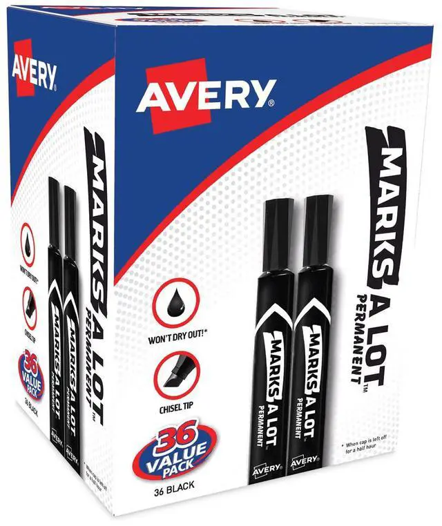 Alt view image 2 of 10 - Avery Marker,Perm,36/Pk,Bk 98206