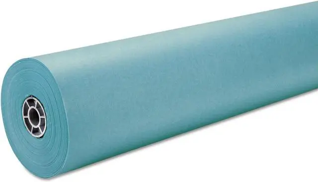 Alt view image 2 of 4 - Pacon Rainbow Duo-Finish Colored Kraft Paper 35 lbs. 36" x 1000 ft Aqua 63160