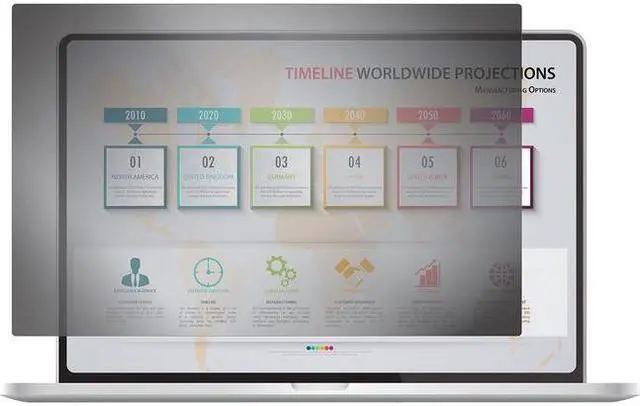 Alt view image 3 of 4 - Rocstor PrivacyView™ Premium Privacy Filter for 16" Widescreen Notebook - For 16" Laptop - 16:9 Aspect Ratio - Glossy / Matte - Unframed - Compatible with PF160W9B - Anti-glare - T