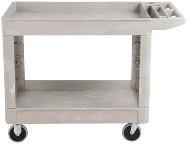 Alt view image 2 of 4 - RUBBERMAID COMMERCIAL FG452089BEIG Utility Cart with Deep Lipped Plastic