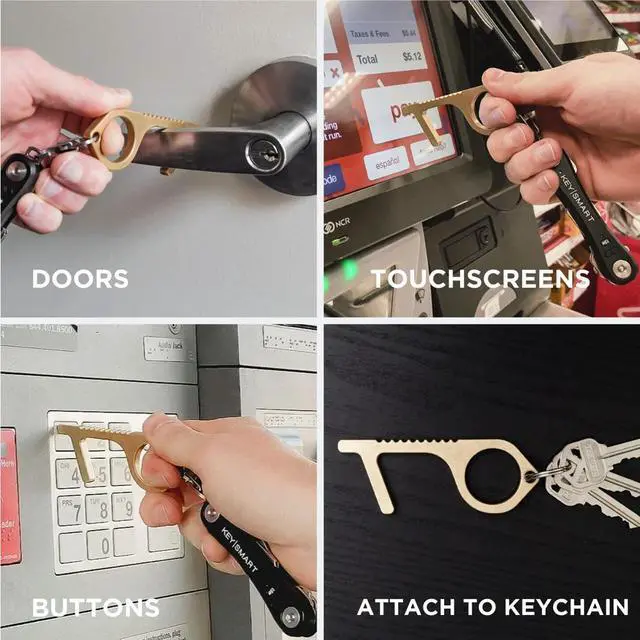 Alt view image 12 of 16 - Keysmart CleanKey Keychain - Gold