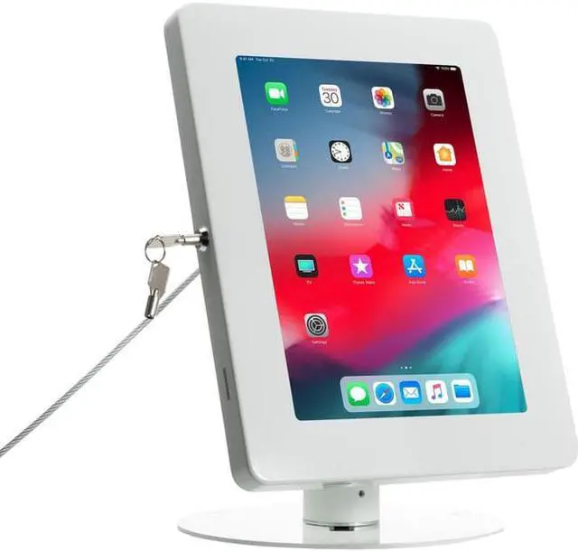 Alt view image 4 of 17 - CTA Digital Hyperflex Security Kiosk Stand for Tablets WHITE PADHSKSW