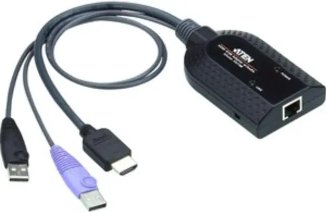 Alt view image 8 of 12 - Aten USB HDMI Virtual Media KVM Adapter Cable