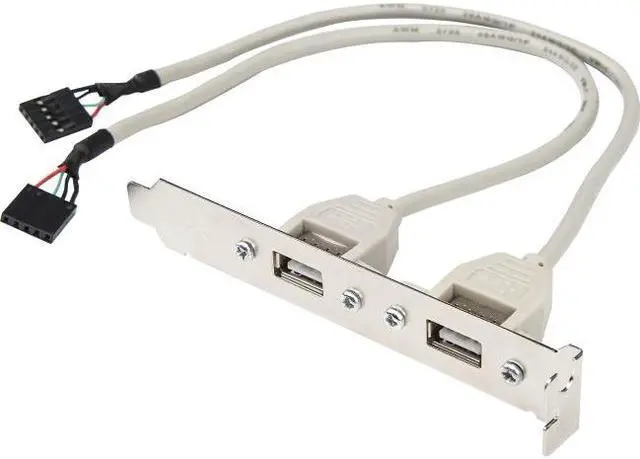 Alt view image 14 of 15 - Rocstor 2 Port USB A Female Low Profile Slot Plate Adapter