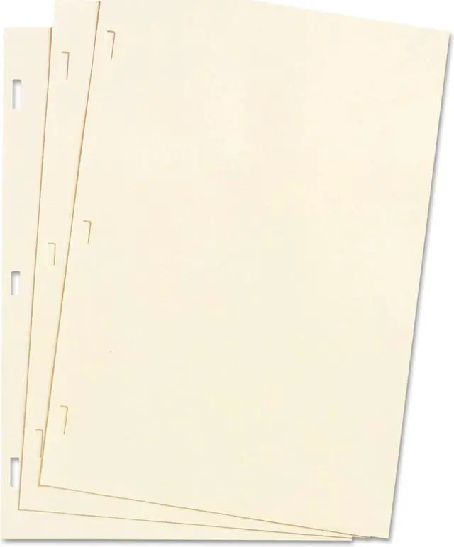Alt view image 4 of 5 - Looseleaf Minute Book Ledger Sheets, Ivory Linen, 14 X 8-1/2, 100 Shee