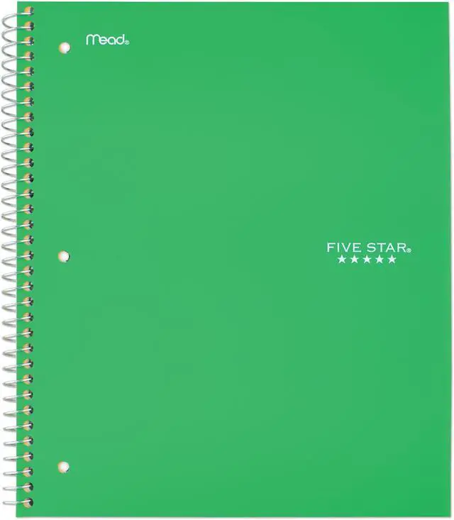 Alt view image 5 of 10 - Five Star 72055 Wirebound Notebook, College Rule, 11 X 8 1/2, 100 Sheets, Green