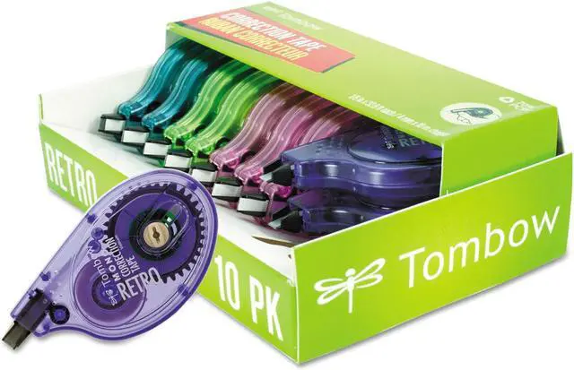 Alt view image 9 of 15 - Tombow MONO Original Correction Tape Asst RetroColor Applicators 1/6" x 394" 10