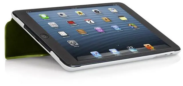 Alt view image 19 of 20 - XtremeMac Microfolio Leather Lime Case for iPad Mini