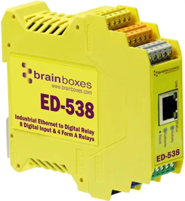 Alt view image 5 of 6 - Brainboxes ED-538 Brainboxes ED-538 Ethernet To Digital IO RelayIO Relay