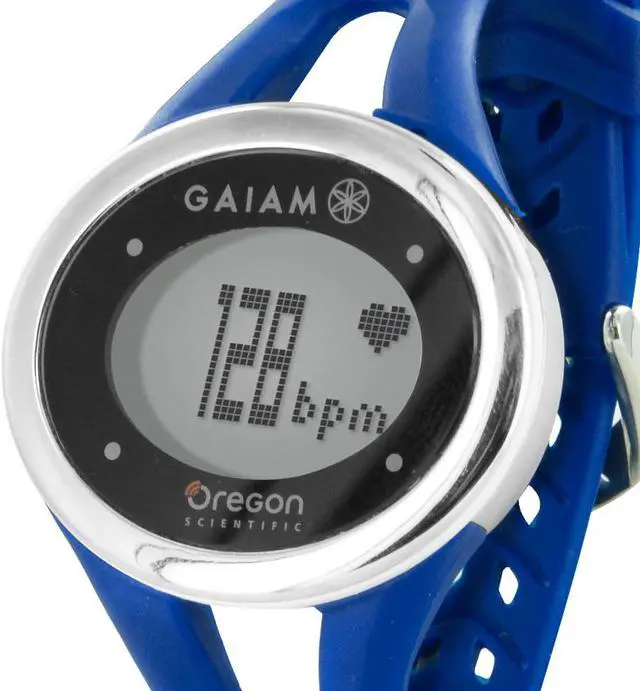 Alt view image 4 of 8 - Oregon Scientific SE338/BXTDB Gaiam ECG Heartrate Monitor Touch Watch Navy Blue