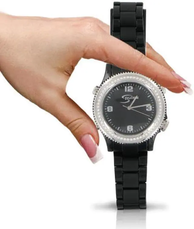 Alt view image 6 of 7 - Fashion S-Pulse Heart Rate and Dual Time Zone Watch with Large LED Readout