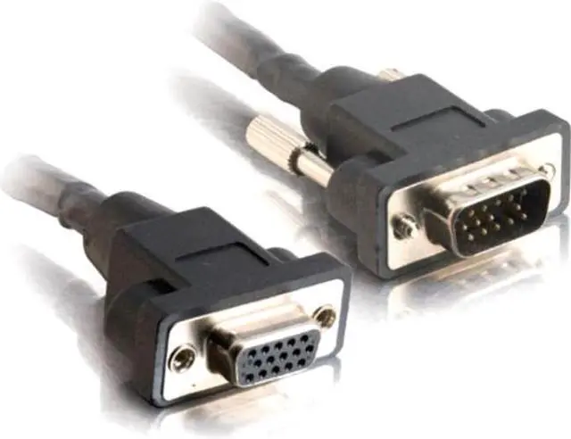 Alt view image 5 of 5 - C2G 52094 Panel-Mount HD15 SXGA Male to SXGA Female Monitor Extension Cable, Black (3 Feet, 0.91 Meters)