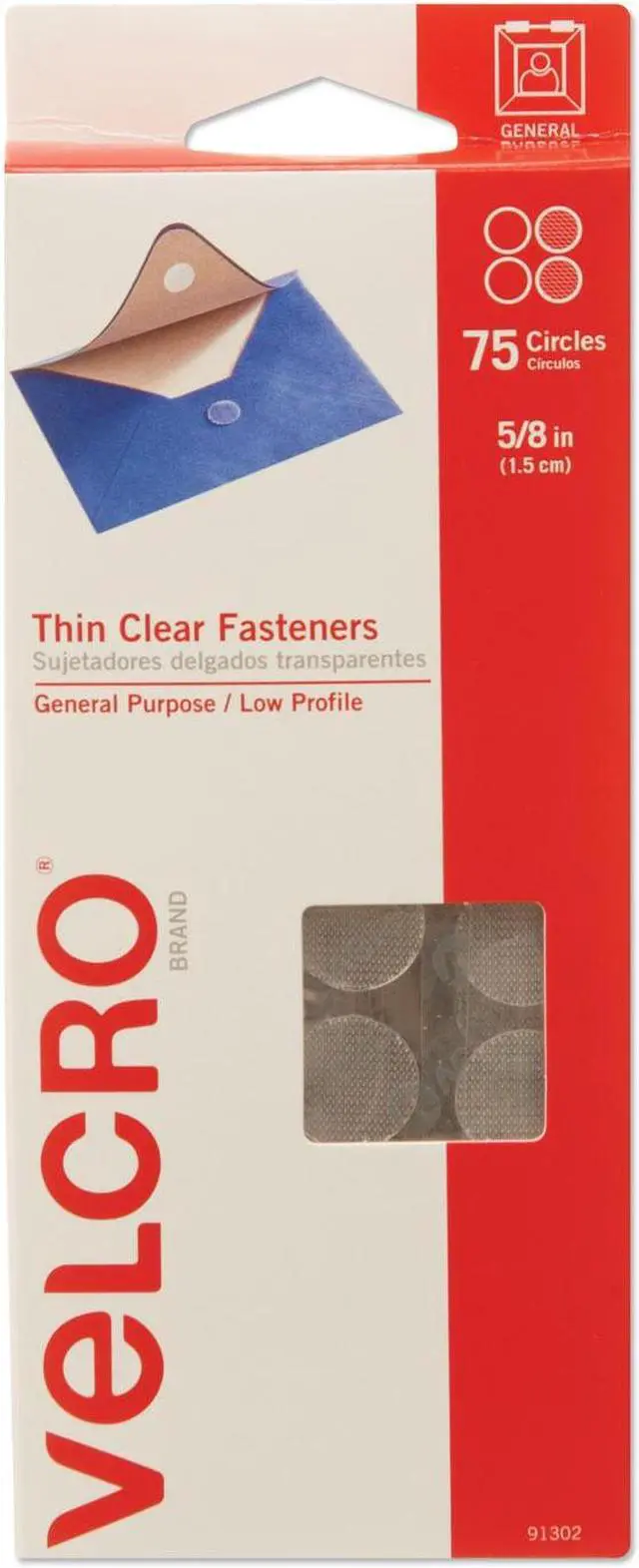 Alt view image 13 of 17 - Velcro 91302 Sticky-Back Hook & Loop Fasteners  5/8   Diameter Coins  Clear  75 per Pack