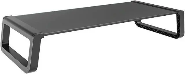 Alt view image 7 of 12 - Amer Mounts Monitor Riser Shelf with Keyboard Storage Space (Black) Weight Support 11lbs | AMRSR100TB