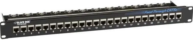Alt view image 2 of 8 - BLACK BOX JPM804A-R2 PTCH PNL CAT5E FD-THR 1U SHIELDED 24PT