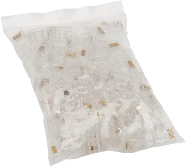 Main image of Tripp Lite Cat6 RJ45 Pass-Through UTP Modular Plug 100 Pack N232100UTP