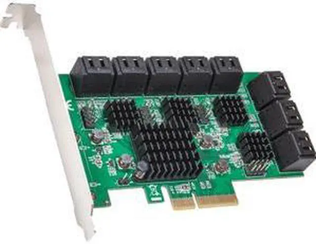 Alt view image 6 of 11 - 16 Port SATA III PCIe x4 (x2 Bandwidth) NON-RAID Expansion Card