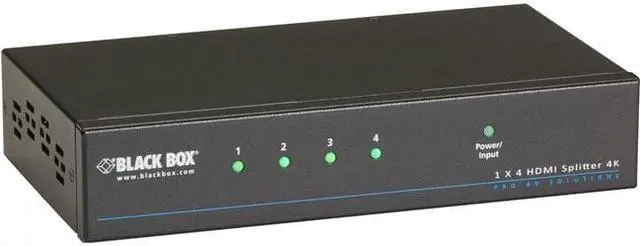 Alt view image 5 of 5 - BLACK BOX NETWORK SERVICES - DISTRIBUTE 4K HDMI VIDEO RESOLUTIONS AND AUDIO TO FOUR DISPLAYS.