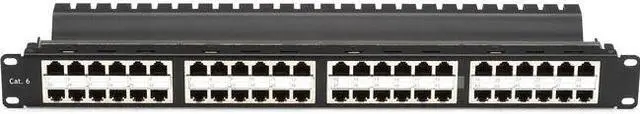 Alt view image 2 of 6 - Black Box SpaceGAIN CAT5e High-Density Feed-Through Patch Panel Shielded 48-Port 1U
