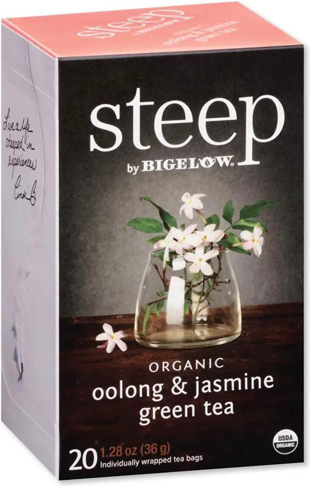 Main image of Bigelow Tea Steep Tea Oolong and Jasmine Green 0.06 oz Tea Bag 20/Box RCB17714