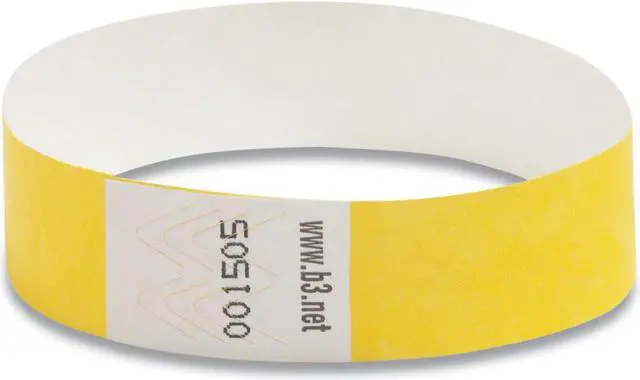 Alt view image 12 of 12 - Baumgartens Security Wrist Band,Tear-Resistant,10"x3/4", 100/PK, YW 85070
