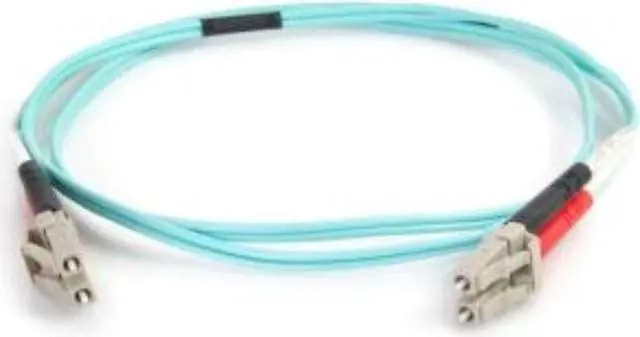 Alt view image 5 of 6 - C2G 00999 OM4 Fiber Optic Cable - LC-LC 50/125 Duplex Multimode PVC Fiber Cable, Aqua (9.8 Feet, 3 Meters)