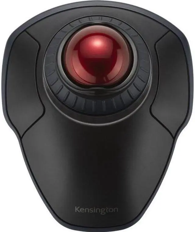 Alt view image 13 of 20 - Kensington Orbit Wireless Trackball with Scroll Ring - Black - Optical - Wireless - Bluetooth - 2.40 GHz - Black, Red - 1600 dpi - Scroll Ring, Scroll Ball - Symmetrical