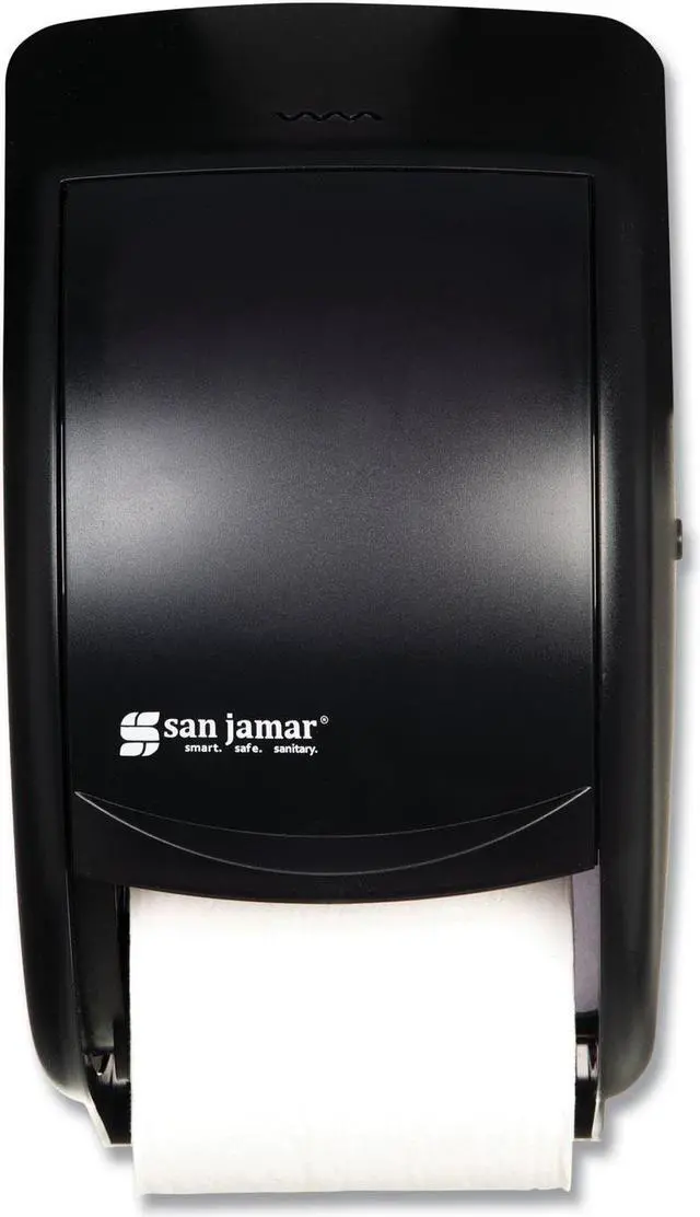 Alt view image 9 of 15 - San Jamar SJMR3500TBK Tissue Dispenser- 7-.50in.x7in.x12-.75in.- Black-Pearl