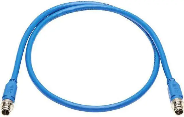 Alt view image 7 of 7 - Tripp Lite M12 X-Code Cat6a Shielded Ethernet Cable, 10G F/UTP CMR-LP (M/M), IP68, 60W Power over Ethernet, Blue, 3.3 Feet / 1 Meter (NM12-6A1-01M-BL)