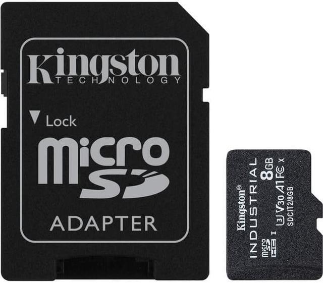 Alt view image 7 of 14 - Kingston 8GB Industrial microSD UHS-I U3 V30 A1 Memory Card, Includes SD adapter SDCIT2/8GB