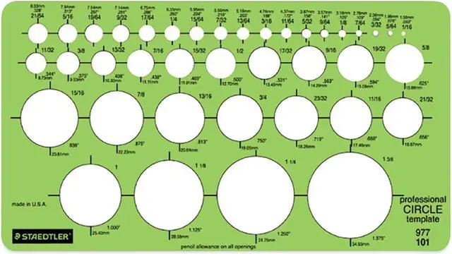 Alt view image 3 of 10 - Staedtler Mars Circle Template 977