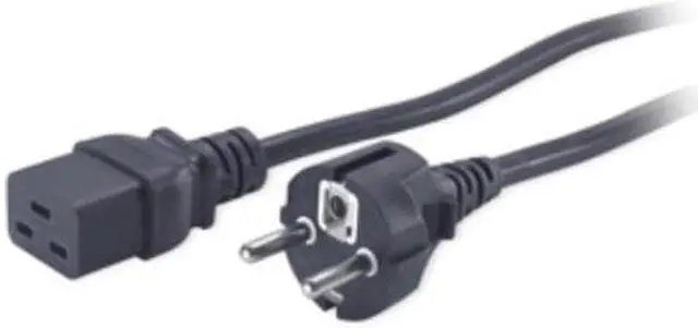 Alt view image 5 of 5 - Power Cord, C19 to Schuko CEE 7, 8.2Ft, 16A
