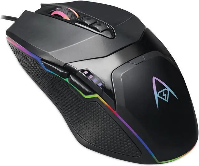 Alt view image 7 of 7 - ADESSO iMouse X5 Black 6 Buttons 1 x Wheel USB Wired Optical RGB Illuminated Gaming Mouse