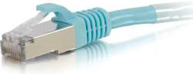 Alt view image 8 of 9 - C2G 20FT CAT6A SNAGLESS SHIELDED (STP) NETWORK PATCH CABLE - AQUA